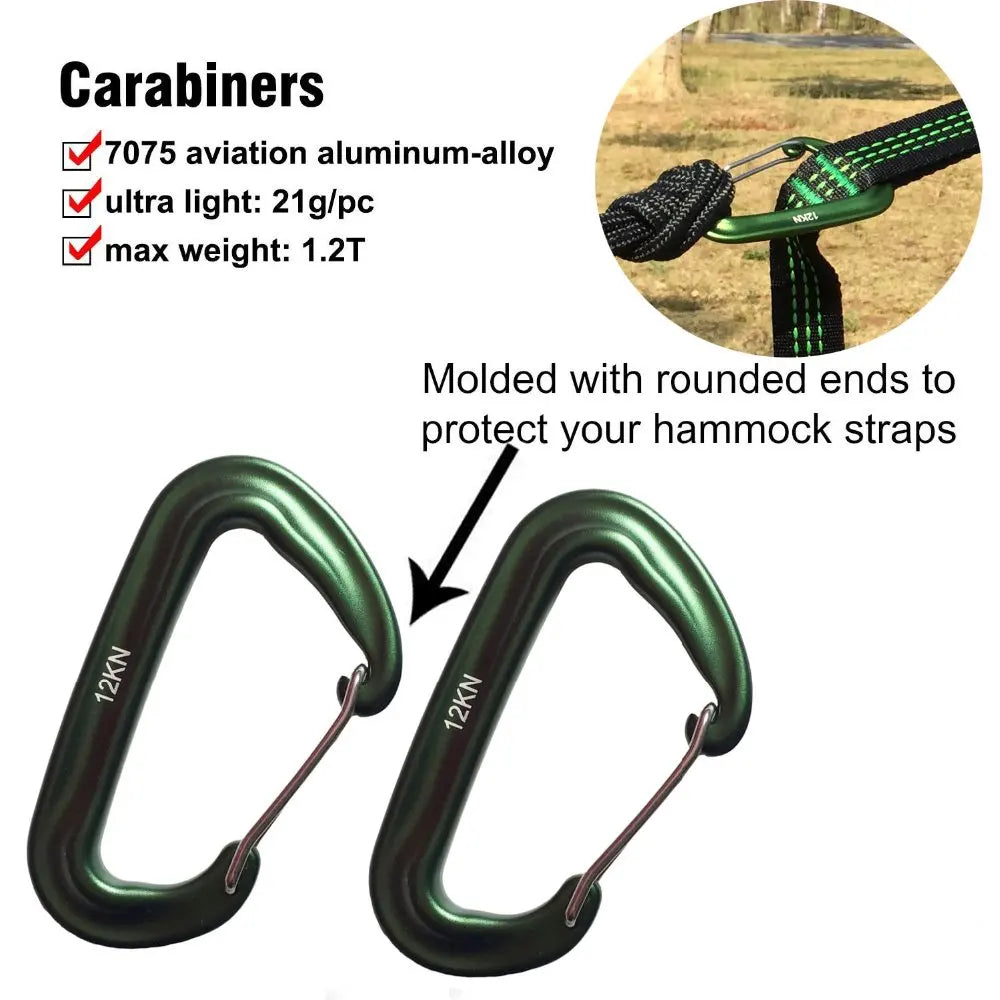 2 People Parachute Hammock Camping Survival Garden Hunting Leisure Hamac Travel Double Person Hamak with Hammock strap