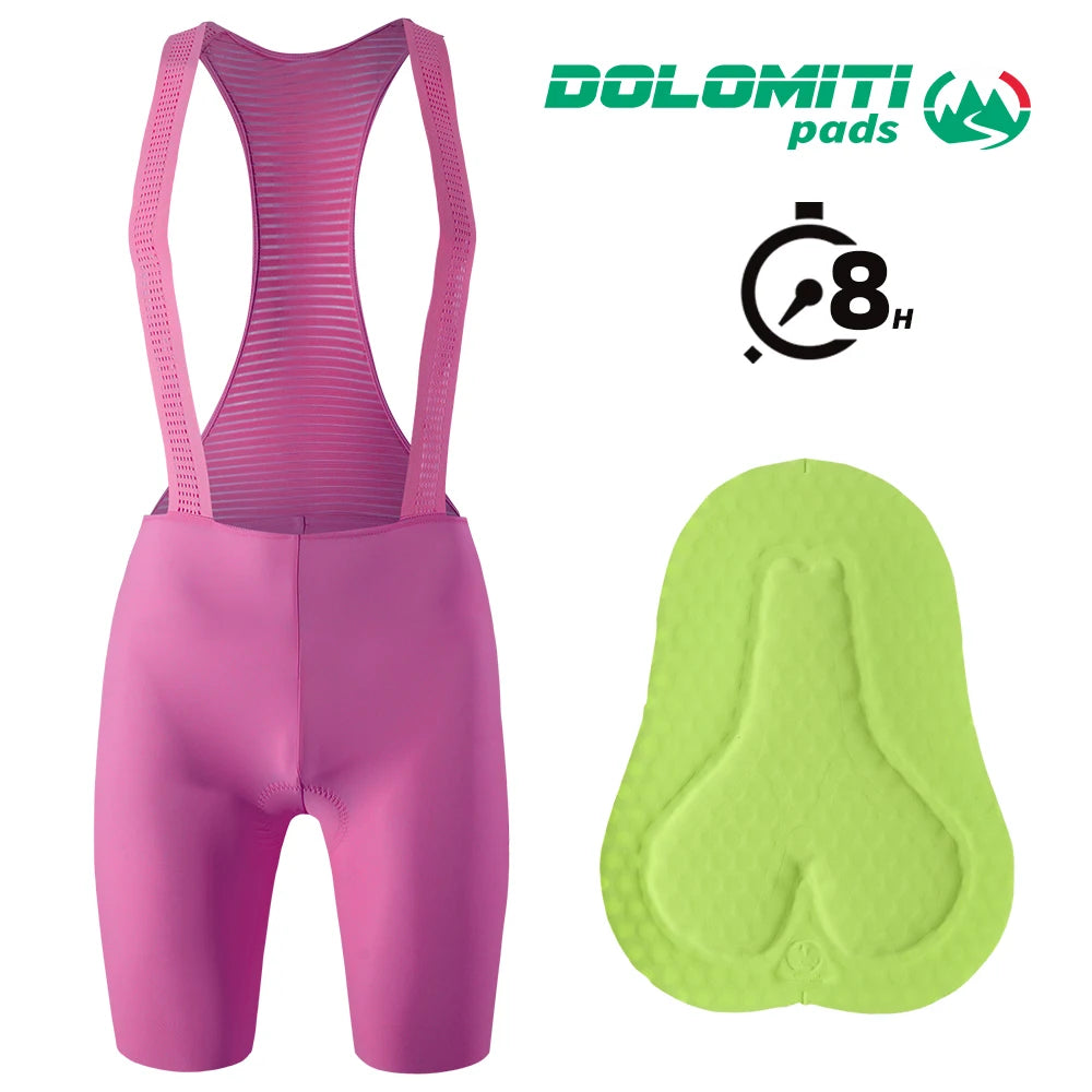 RION Women Cycling Bib Shorts MTB Tights Mountain Bike Jumpsuit Female Braces Bibs Road Bicycle Clothing 8H Dolomiti Pro Summer