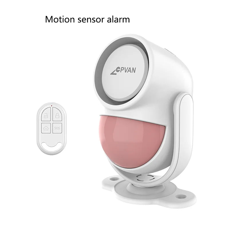 CPVAN 433MHz Wireless Infrared Alarm Detector Burglar PIR Motion Sensor Alarm for Home Security Protection System 125db Sound