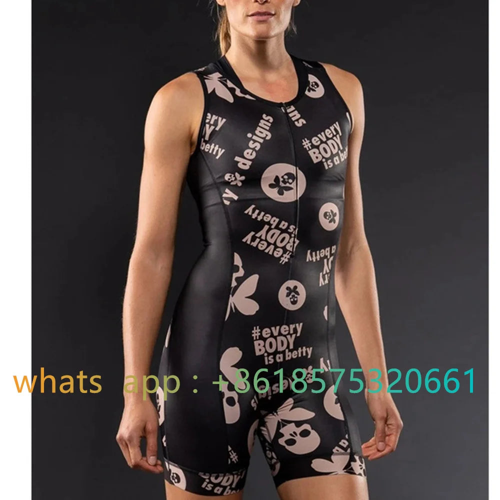 2023 Betty Woman Triathlon Cycling Skinsuit Summer Sleeveles Swimwear Custom Pro Bike Suit Ciclismo Cycling MTB Clothes Jumpsuit