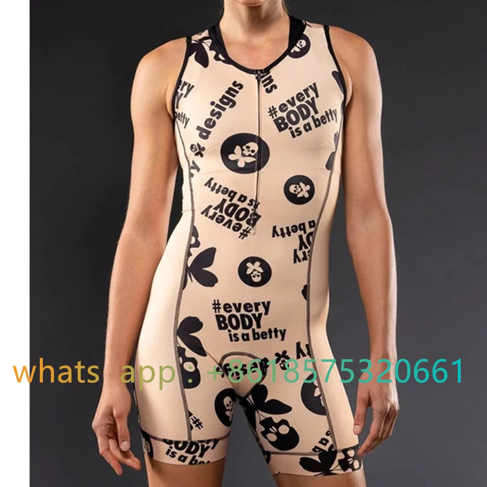 2023 Betty Woman Triathlon Cycling Skinsuit Summer Sleeveles Swimwear Custom Pro Bike Suit Ciclismo Cycling MTB Clothes Jumpsuit